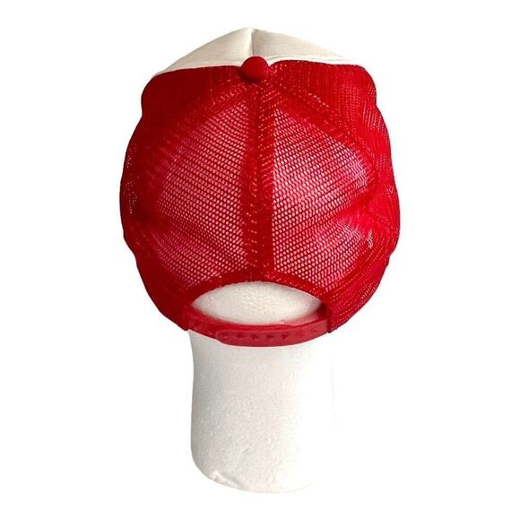 Vintage The Everett Bank Anniversary 1885-1985 Red Hat Trucker Mesh Back S Brand - Picture 4 of 6